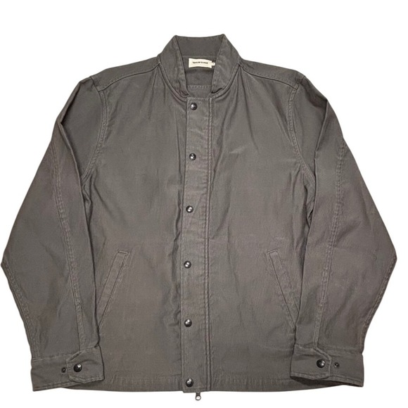 Taylor Stitch Mens Size 44 XL Bomber Jacket Charcoal Jungle Cloth Gray Corduroy - Picture 9 of 10